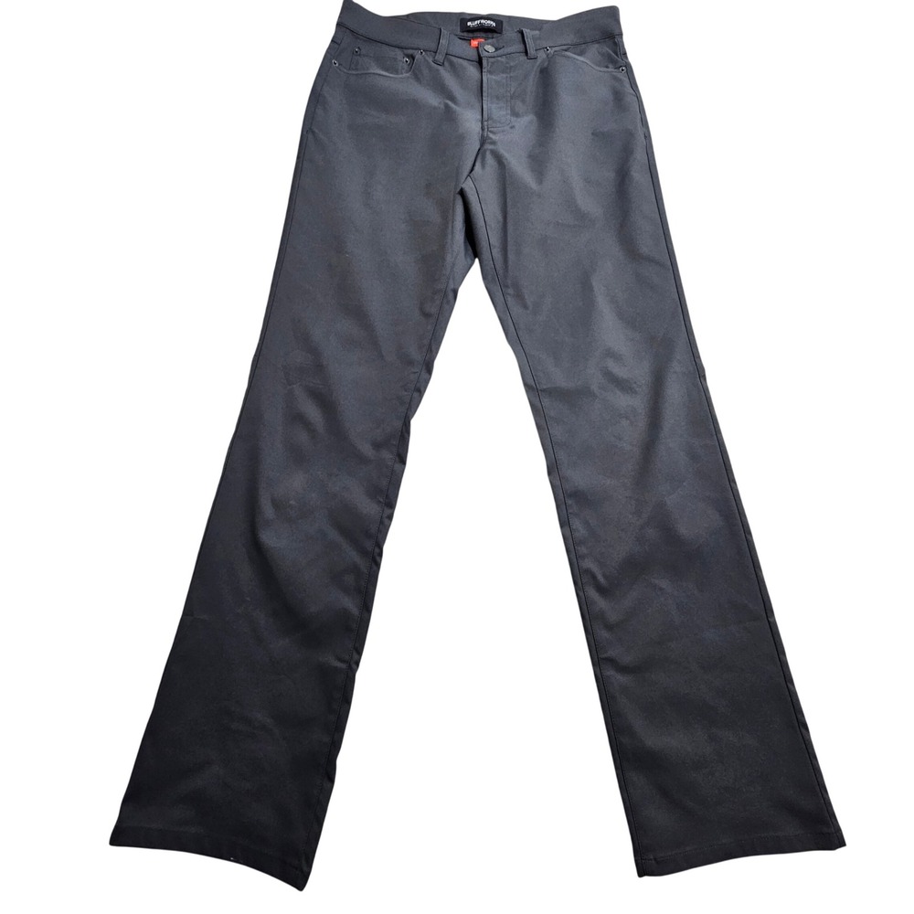 Bluffworks Ascender Pants Mens 33x34 Gray Regular Fit Travel 5-Pocket Chino